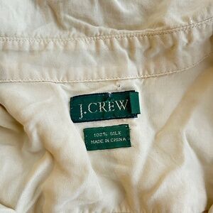J Crew 100% Silk Lightweight Button Down
